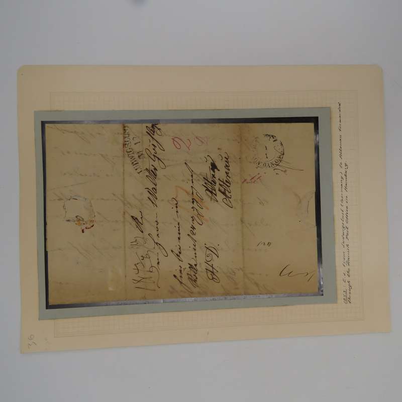 1853 Early letter from Ludwigslust (Germany) to Attenau forwarded through the Danish Post Office