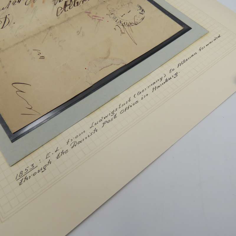 1853 Early letter from Ludwigslust (Germany) to Attenau forwarded through the Danish Post Office