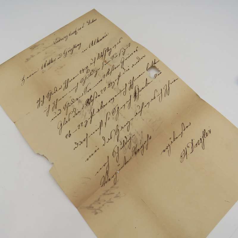 1853 Early letter from Ludwigslust (Germany) to Attenau forwarded through the Danish Post Office