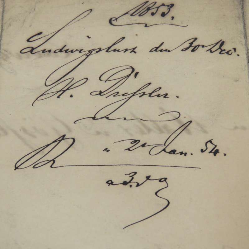 1853 Early letter from Ludwigslust (Germany) to Attenau forwarded through the Danish Post Office