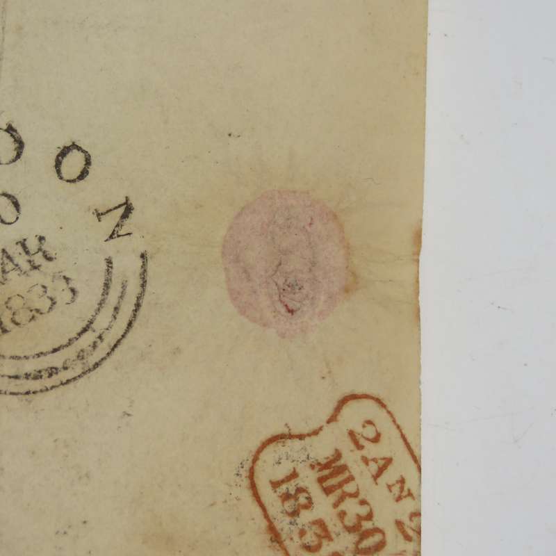 1838 Cover from Stockholm to London forwarded through the Swedish - Norwegian Post Office in Hamburg
