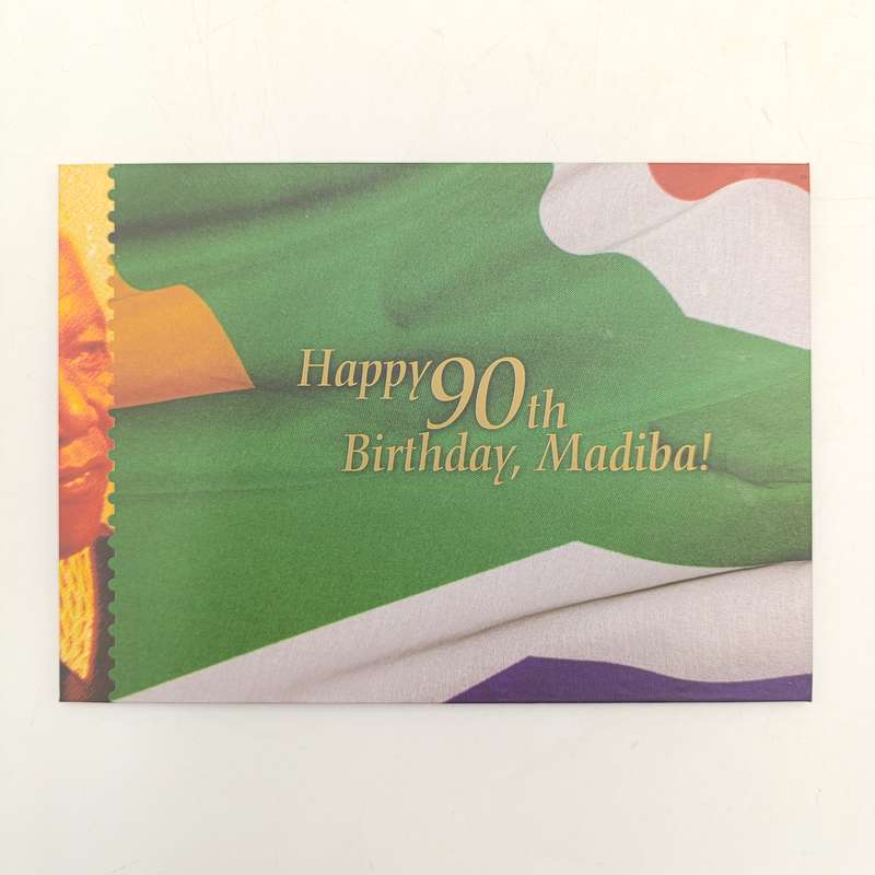 Nelson Rolihlahla Mandela souvenir album with stamps, phonecards, postal covers etc