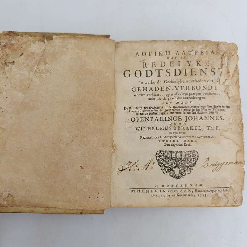 Antique Scripture Study book on the Revelation of John De Redelyke Godtsdienst deel 2