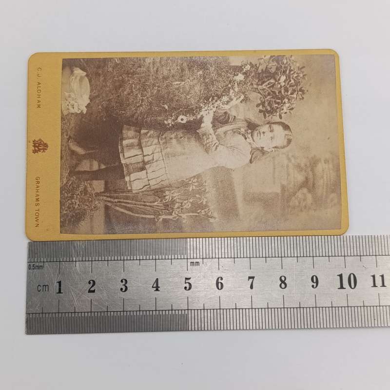 Late 1800's photo of young lady taken by CJ Aldham of Grahamstown, South Africa