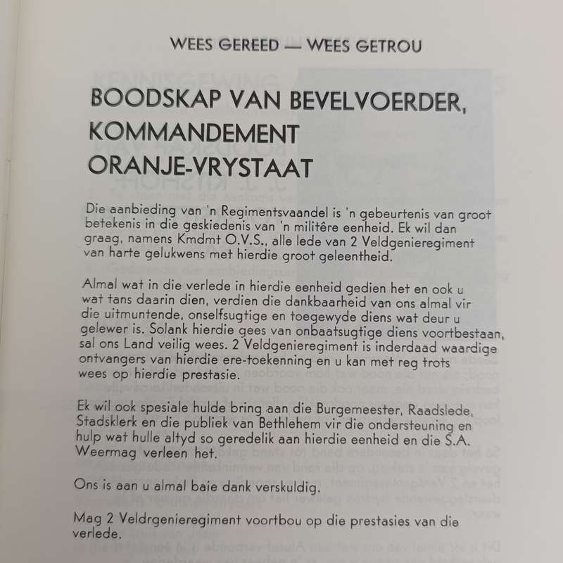 SADF 2 Field Engineer regiment 1975 booklet