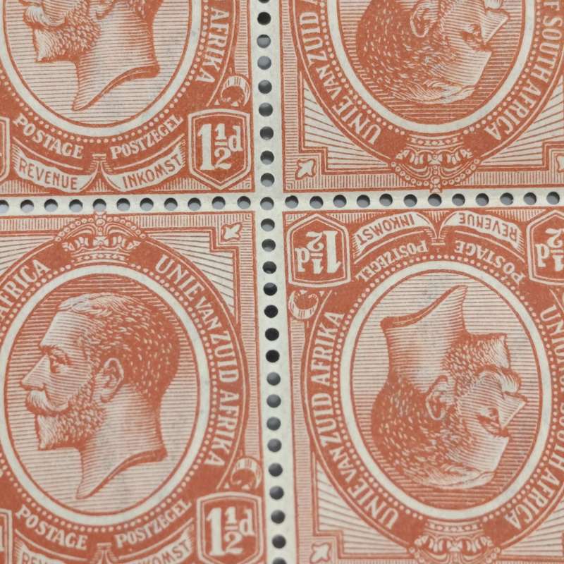 South Africa SACC 4 Tete-beche block of 4 stamps mint hinged