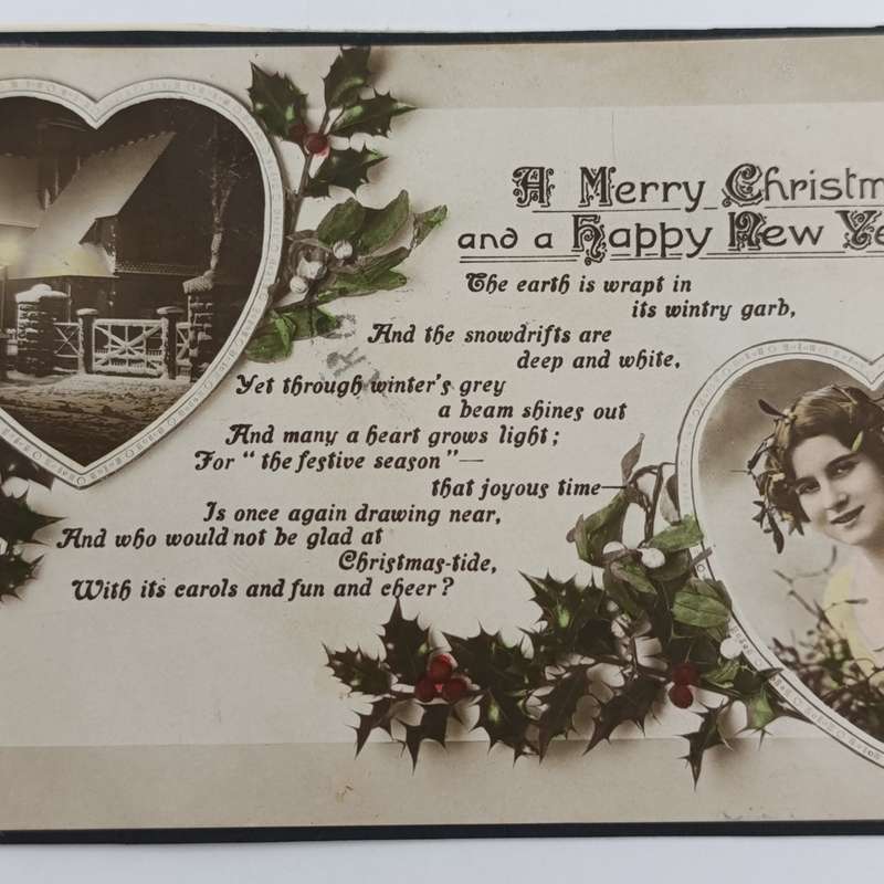 1915 WW1 period postcard - Noorder Paarl to Helderberg with Christmas Day cancel 25 December 1915