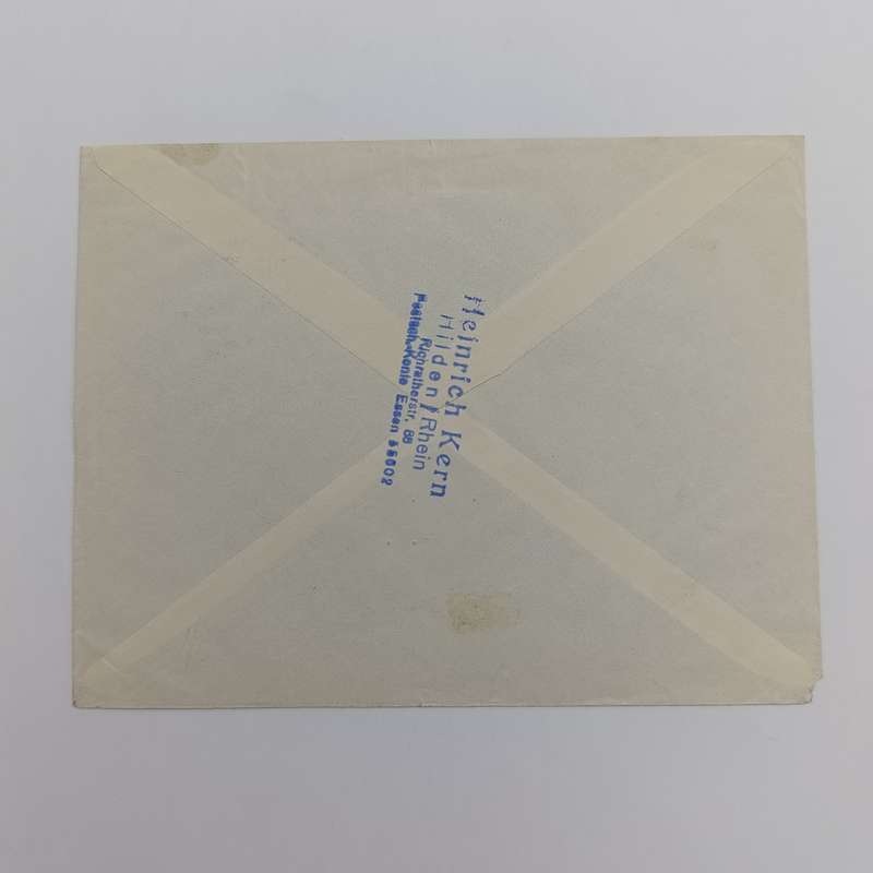 Airmail cover from Hilder Germany to Bloemfontein South Africa with blue Luftpost label