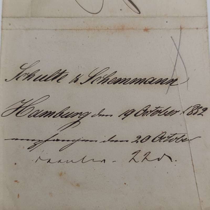 Cover from the Danish Post office in Hamburg to Carlshutte by Rendsburg