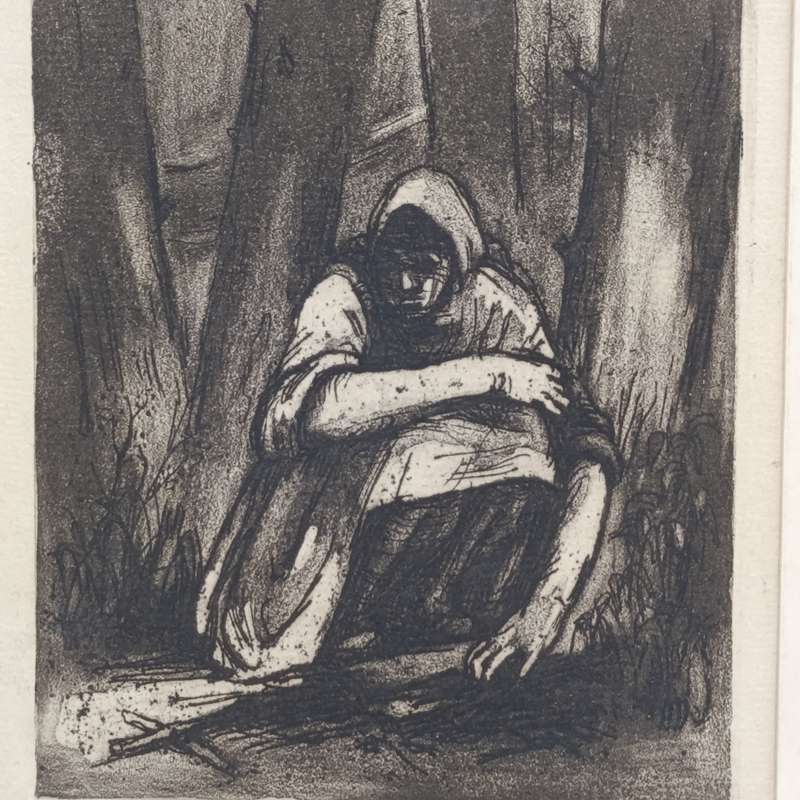 Beautiful Etching of Knut Hamsum's Growth of the Soil by unknown artist