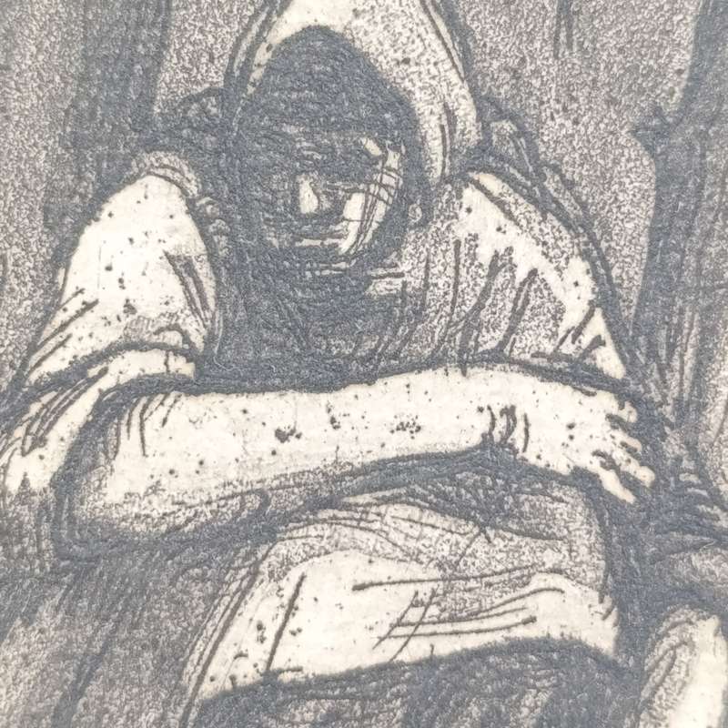 Beautiful Etching of Knut Hamsum's Growth of the Soil by unknown artist