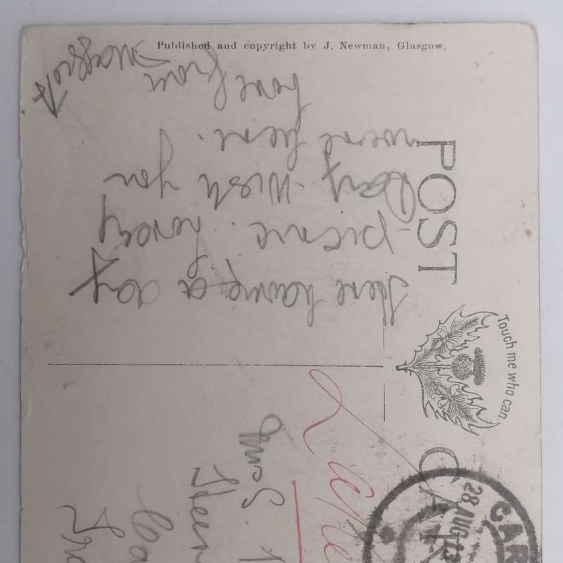 Post card sent from Lake Chrissie, South Africa to Carolina, Transvaal with British One Penny Stamp