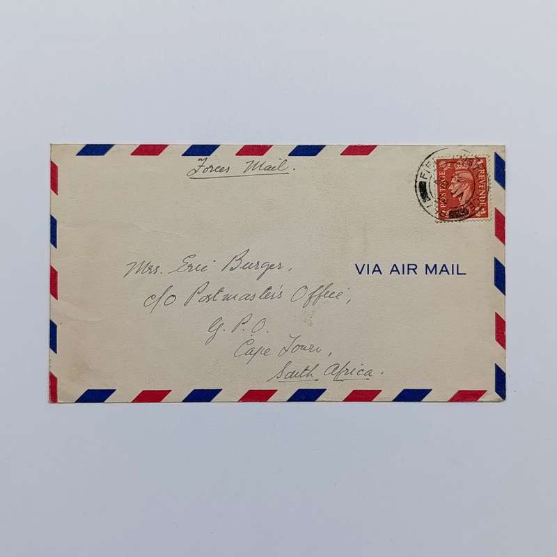 Airmail cover Field Post Office 798 - Forces mail of SAAF in Korea to Cape Town South Africa