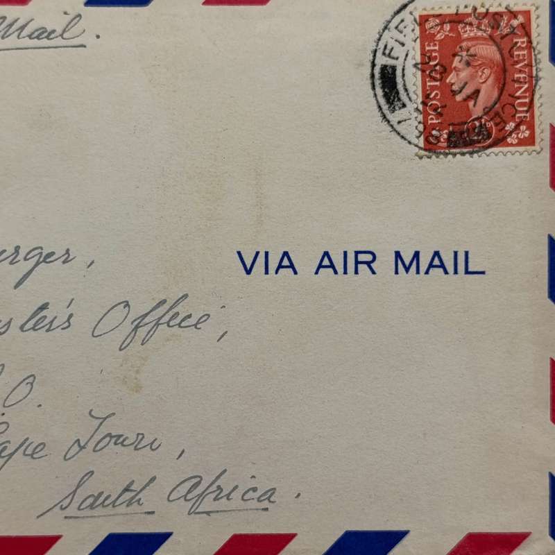 Airmail cover Field Post Office 798 - Forces mail of SAAF in Korea to Cape Town South Africa