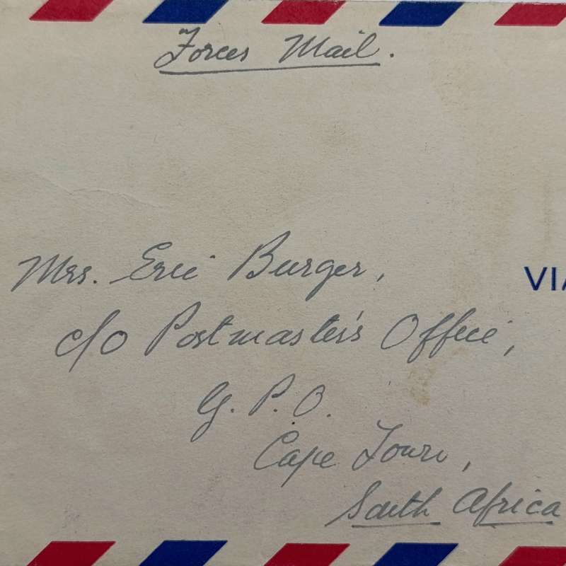 Airmail cover Field Post Office 798 - Forces mail of SAAF in Korea to Cape Town South Africa
