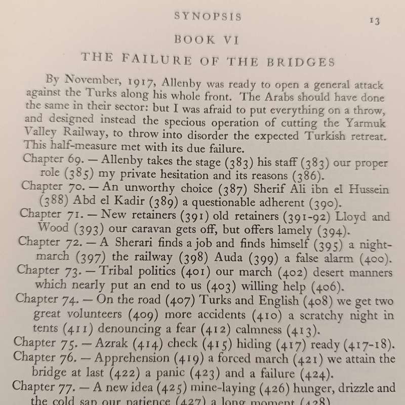 Seven Pillars of Wisdom - a Triumph by T.E Lawrence - 1935 Third Impression