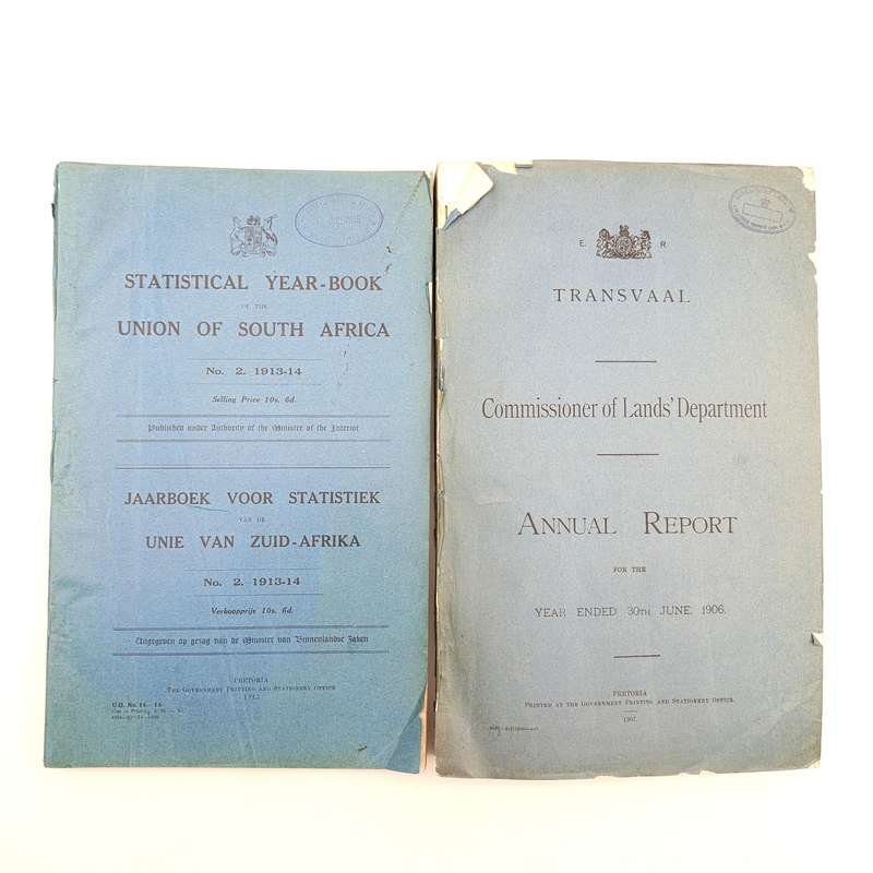 Transvaal 1907 Annual Report - commissioner of Lands' Department Many maps and diagrams included