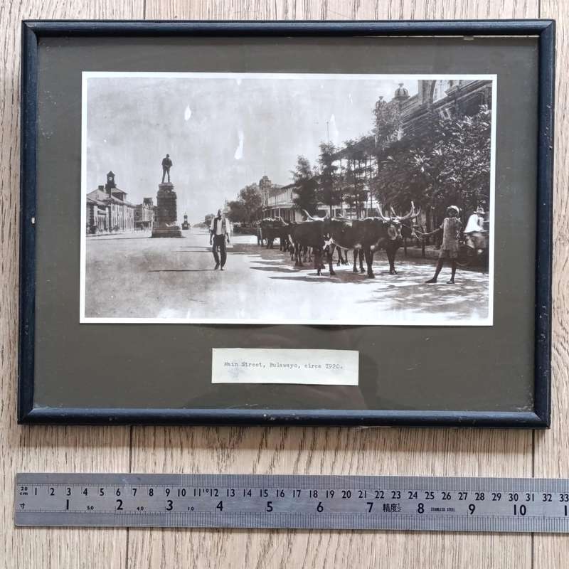 Antique photo of Bulawayo Main Street - Circa 1920