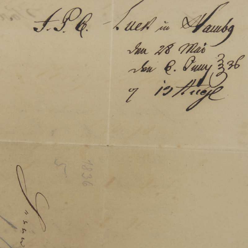 1836 Letter from Hamburg to Ober Zwislaw forwarded through the Thurn & Taxi's Postal Administration