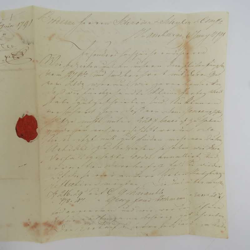 1790 Letter from Hamburg to Bordeaux