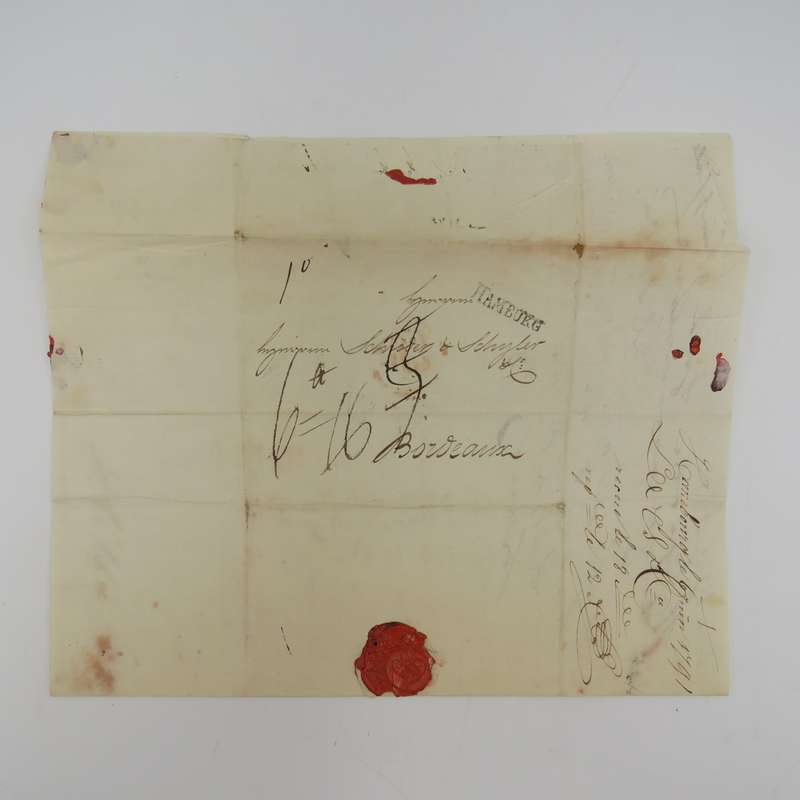 1790 Letter from Hamburg to Bordeaux
