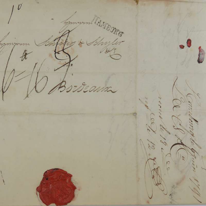 1790 Letter from Hamburg to Bordeaux