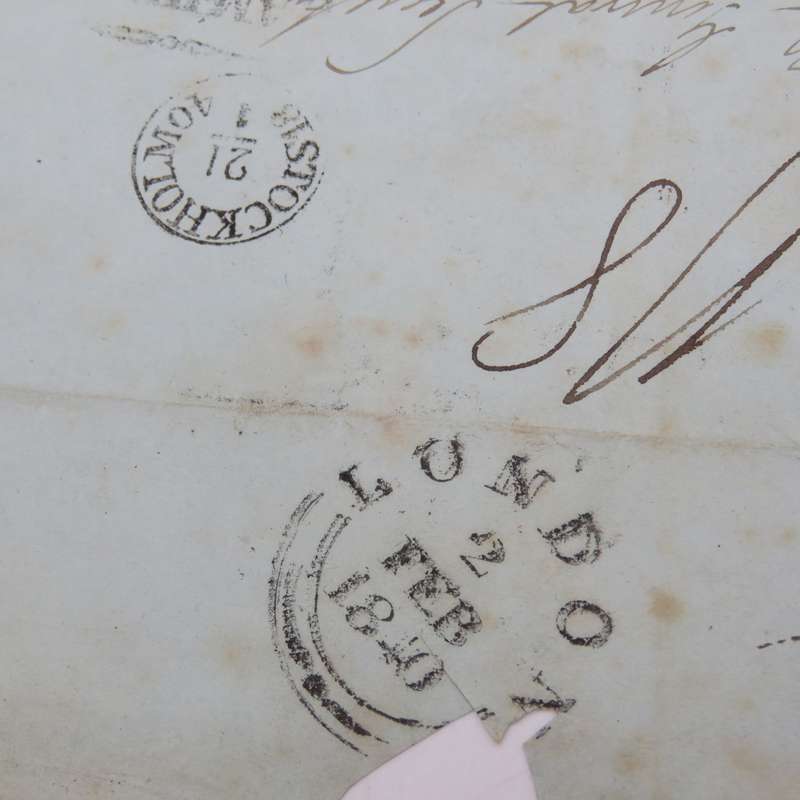 1840 Cover from Stockholm through the Swedish Norwegian Post Office in Hamburg