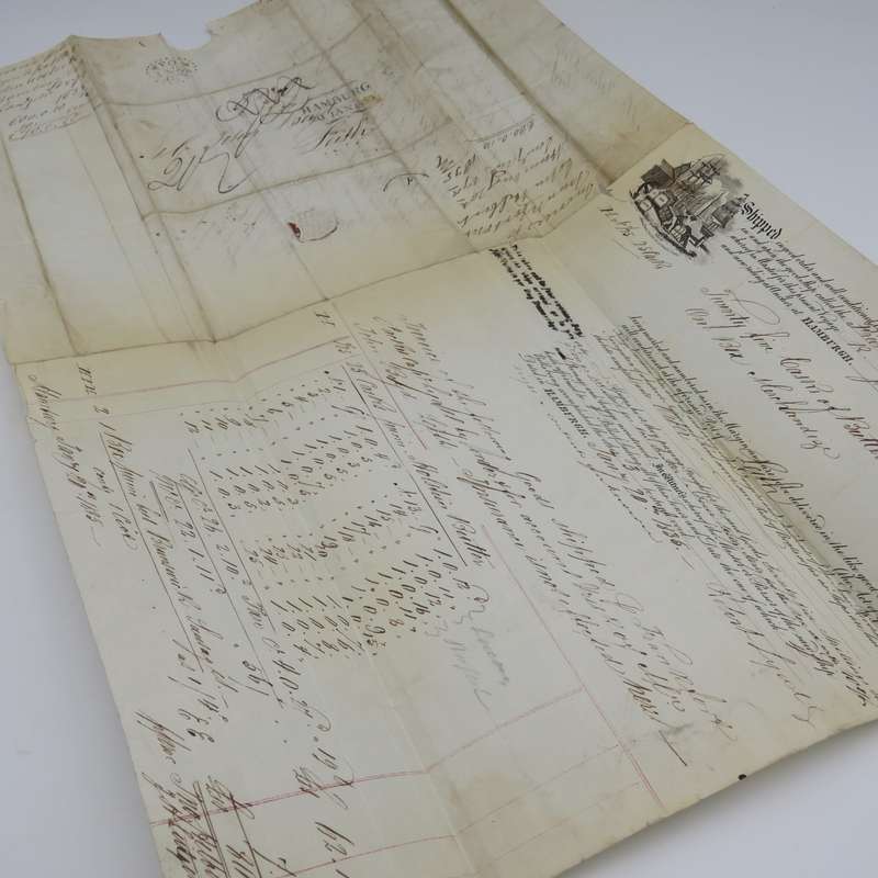 1835 Letter ( Bill of loading form) from Hamburg to Leith