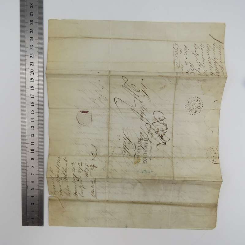 1835 Letter ( Bill of loading form) from Hamburg to Leith