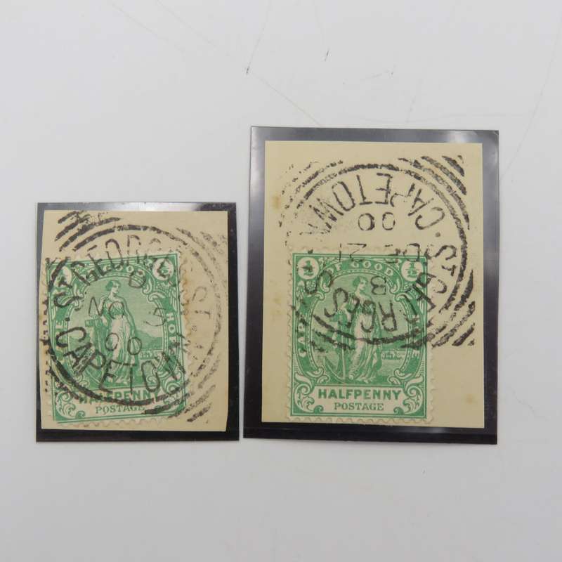 Postal History cancellations with Street name above and town below - St Georges St, Cape Town