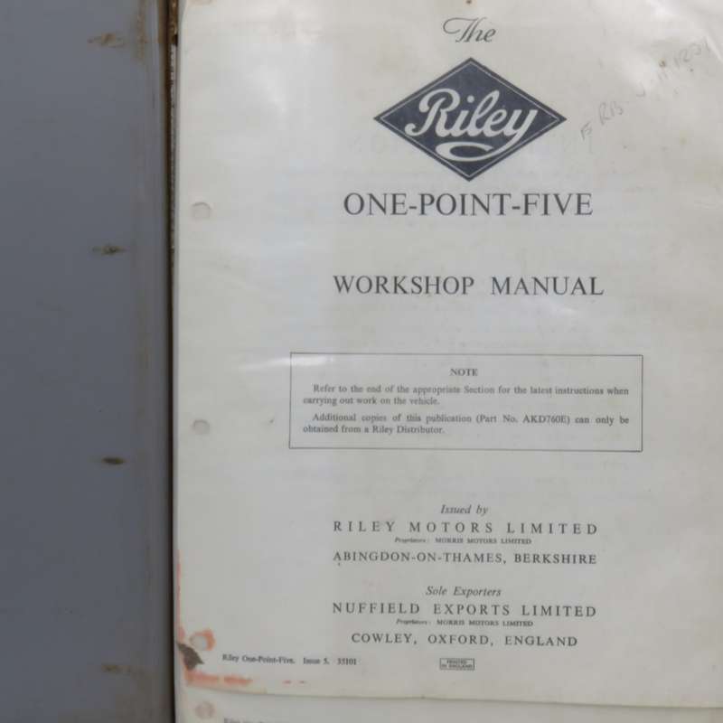 The Riley one-point-five workshop manual