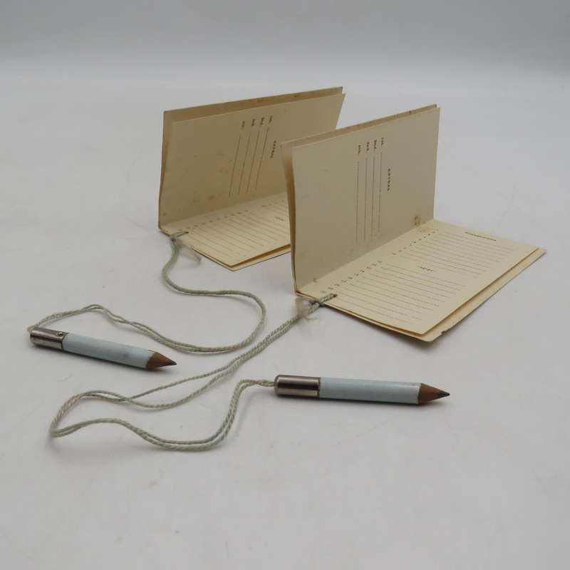 Vintage Deutsche Afrika-Linien document pouch with two menus and two notebooks with pencils for ship