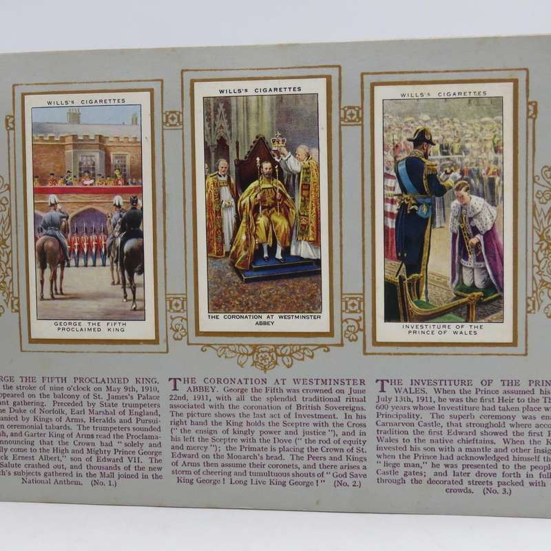 The Reigh of King George V 1910 - 1935 Silver Jubilee Cigarette card booklet