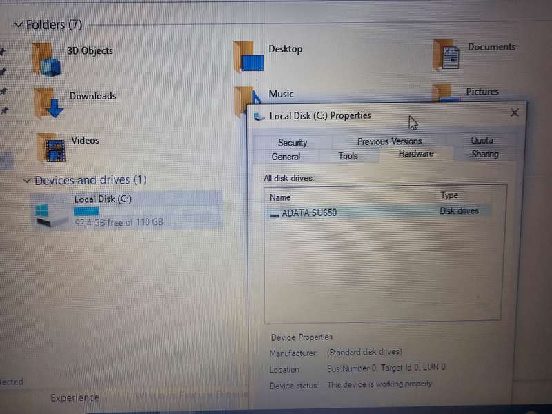 HP 250 G7 i5-8265U 8GB RAM 128 GB Nvme SSD - New battery needed