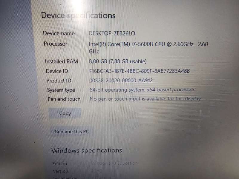 Lenovo ThinkPad X250 i7-5600u 8GB RAM 256GB SSD