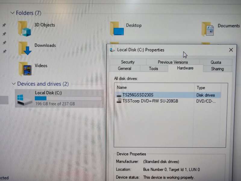 Dell Latitude E5540 i5-4210U 8GB RAM 256GB SSD - Screen faulty - Needs new battery