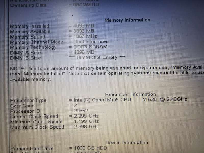 2 x Dell Latitude E5410 i5-M520 - One working / One for spares - Please read