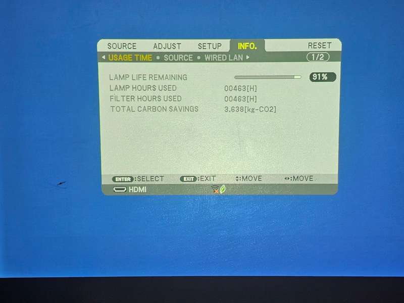 NEC M230X Projector (91% lamp life remaining)