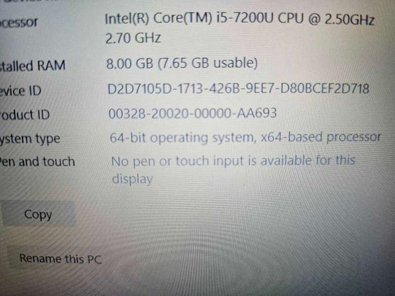 Dell Latitude 3580 i5-7200 8GB RAM 256GB SSD !Needs new battery!