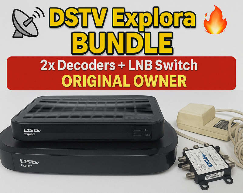 DSTV Explora Bundle  Dual Decoders  LNB Switch  Original Owner