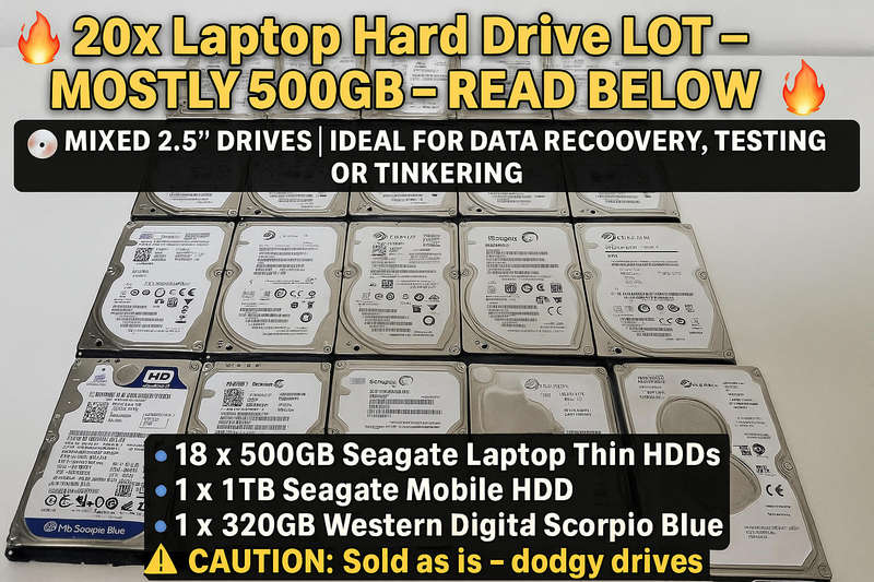 20x Laptop Hard Drive LOT  Mostly 500GB  READ BELOW
