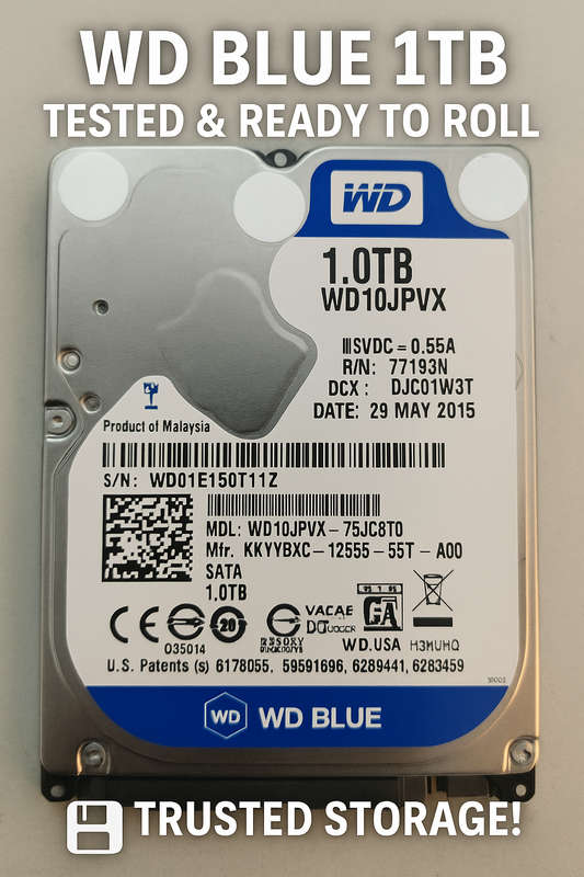 WD Blue 1TB Laptop Hard Drive  Tested & Ready to Roll