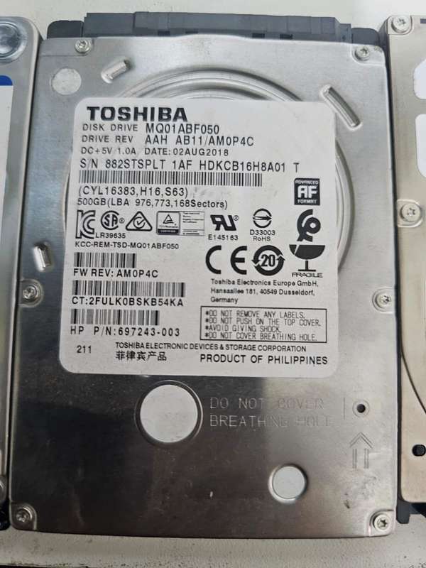 10 x 500GB Laptop Hard Drives  Tested, Wiped & Working!