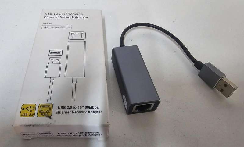 USB 2.0 to 10/100Mbps Ethernet Adapter - Plug & Play