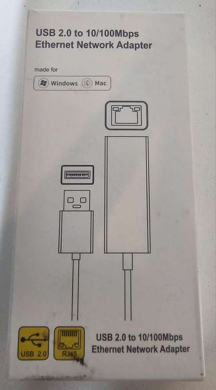 USB 2.0 to 10/100Mbps Ethernet Adapter - Plug & Play