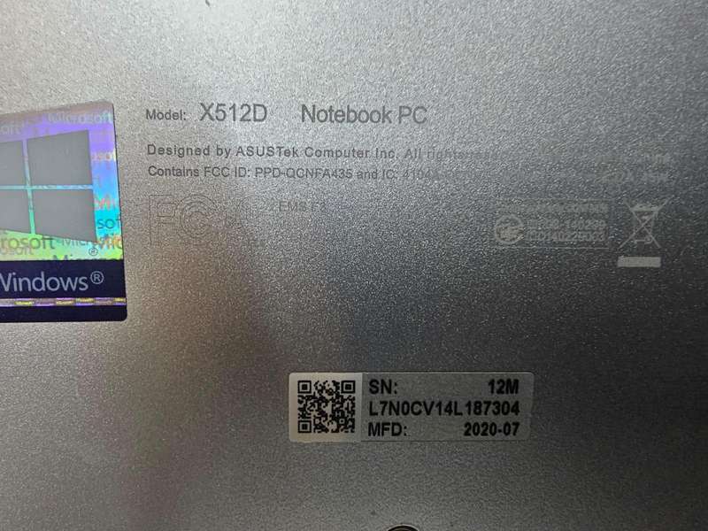 ASUS VivoBook X512D  Ryzen 5  8GB RAM  512GB SSD