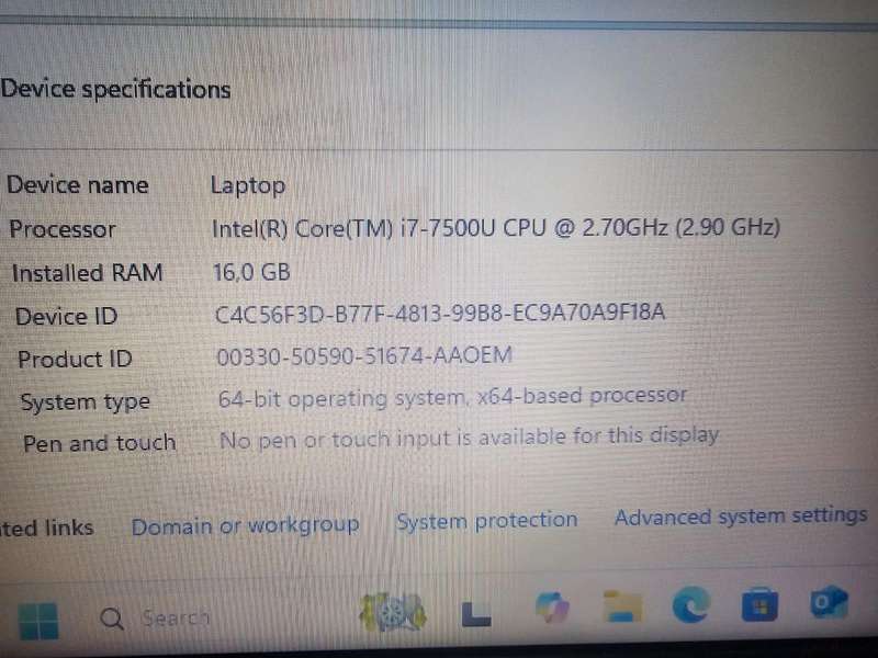 Dell Vostro 5568  i7 7th Gen  16GB RAM  512GB SSD  NVIDIA 4GB