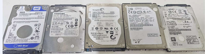 10 x 500GB Laptop Hard Drives  Tested, Wiped & Working!
