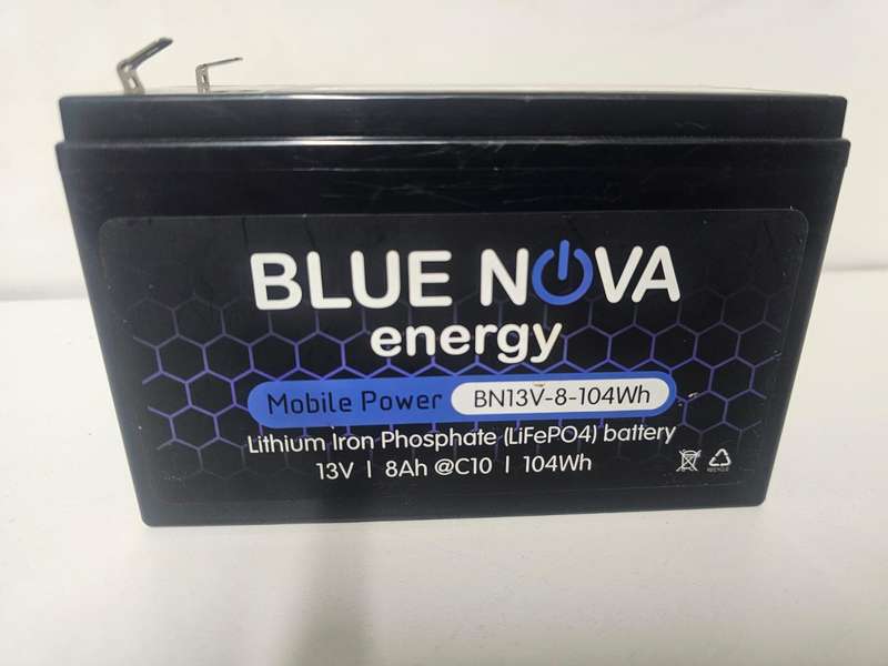 Blue Nova BN13V-8-104Wh LiFePO Battery  Hardly Used