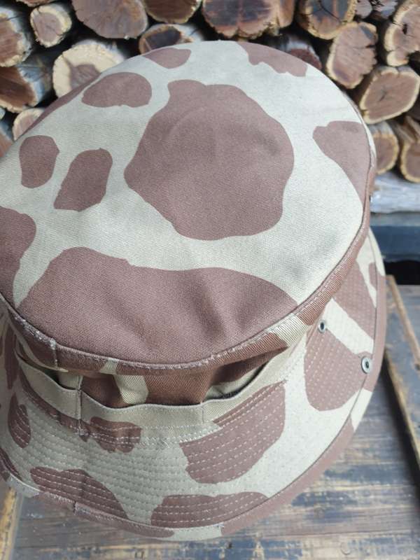 newly made REPRO/ RE-MADE famous SADF era Giraffe camo bush-hat, as new & unused, fits size 58cm